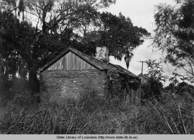 Old slave quarters in Violet, 1930s. Source: Louisiana Digital Library 