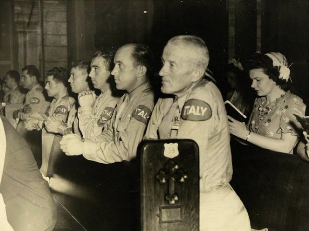 1944 - Italian POWs attend Mass at St Louis Cathedral